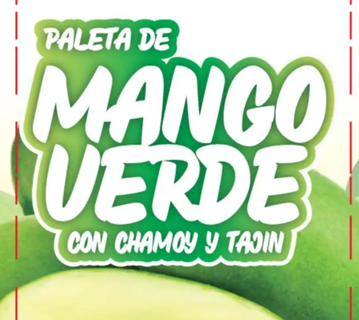 Paleta Mango Verde chamoy y tajin
